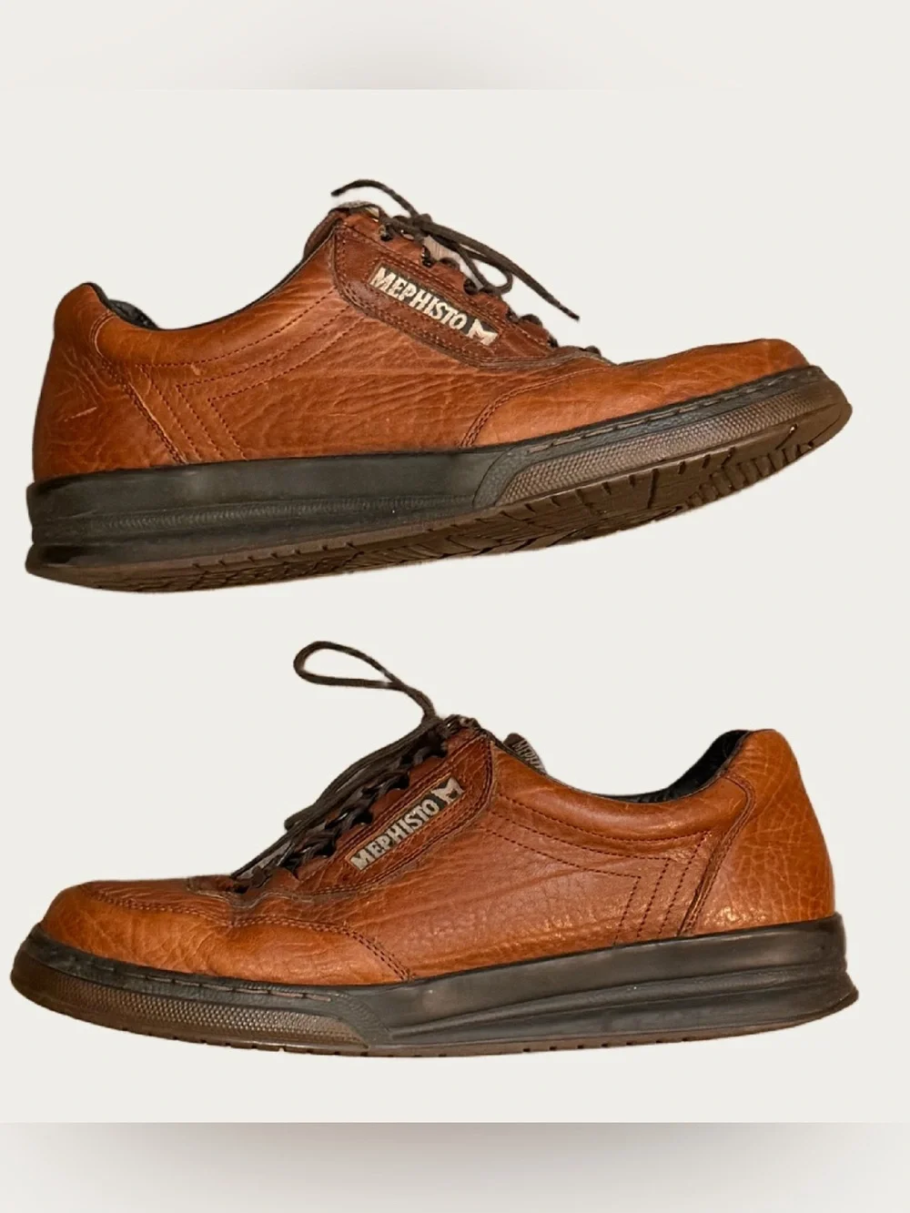 Mephisto Match Mamouth Brown Leather Walking Comfort Size 9.5 US  Eur 9 Mens